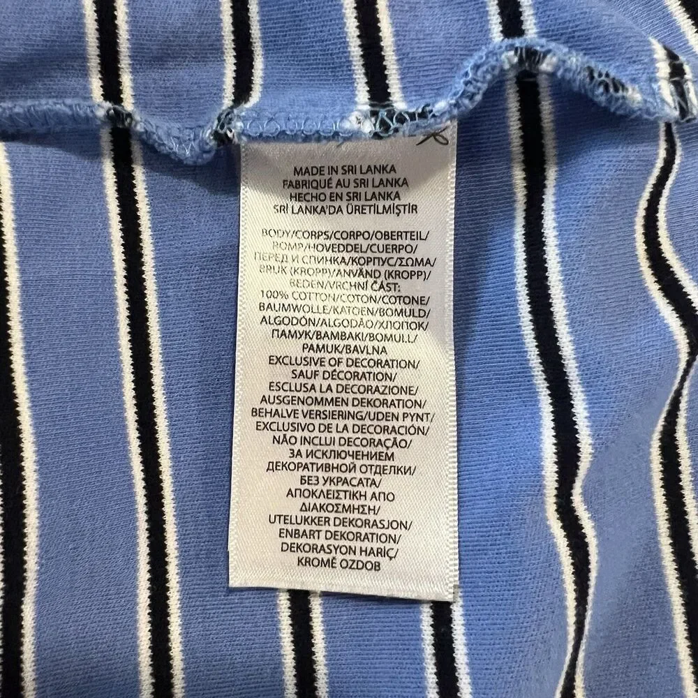 Polo Ralph Lauren Custom Slim Fit Size XL Polo Shirt. Golf Casual Blue Striped